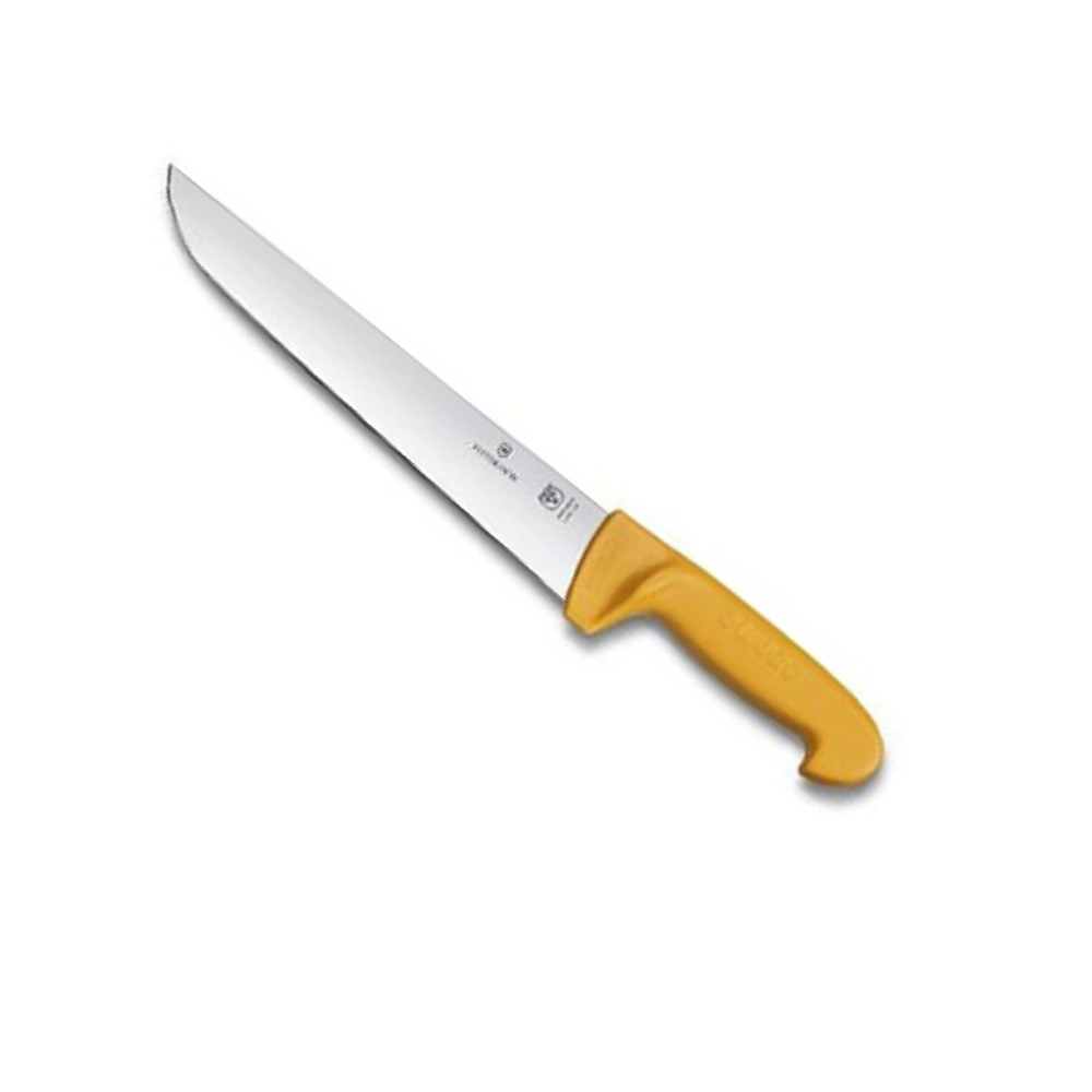 Нож Victorinox разделочный для мяса, лезвие 24 см прямое, желтый