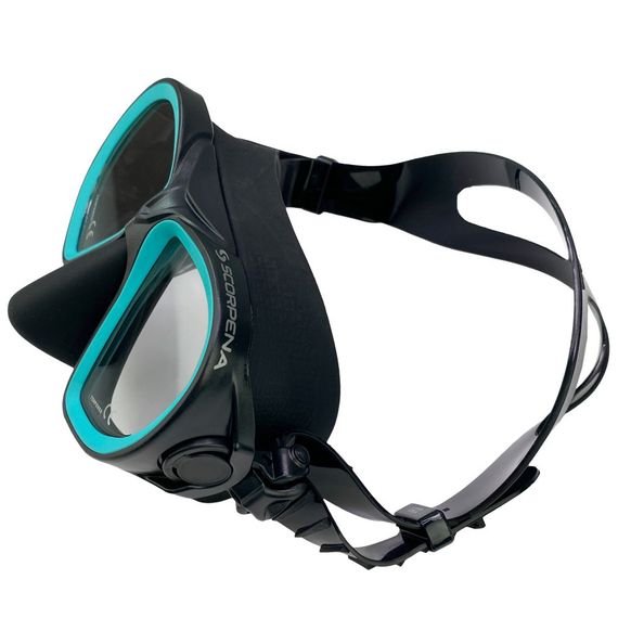 Маска Scorpena M3 с двумя ремешками черно-зеленая