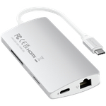 SATECHI Type-C Multi-Port Adapter 4K with Ethernet V2 Silver