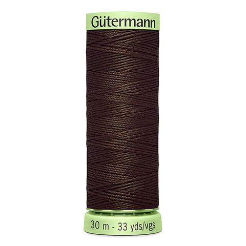 Нить Top Stitch 30/30 м для декоративной отстрочки, Gutermann, 696 т.шоколад