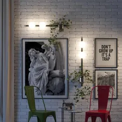 4681/2W WALLI ODL20 463 черный/белый Настенный светильник E14 2*40W 220V FLOWER