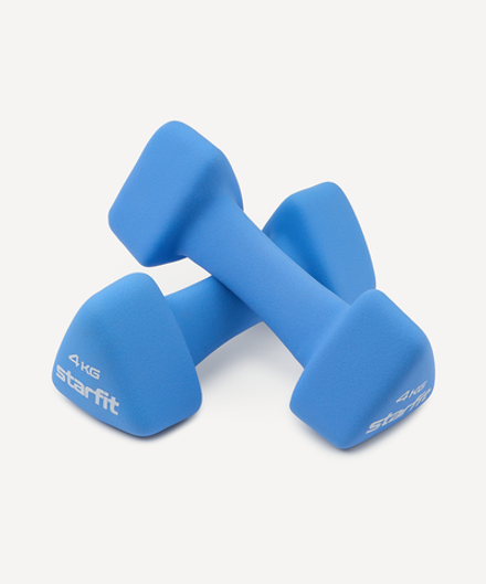 УЦЕНКА Гантель неопреновая STARFIT DB-205 4 кг, синий, пара