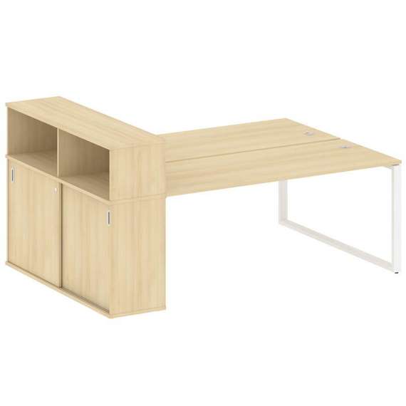 Метал Систем Рабочая станция с шкафом-купе на О-образном м/к БО.РС-СШК-2.5 Т