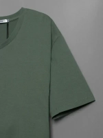 Футболка мужская повседневная однотонная хлопок