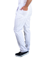 Брюки медицинские мужские Тезис TZ620, на резинке со шнурком, белый, 54