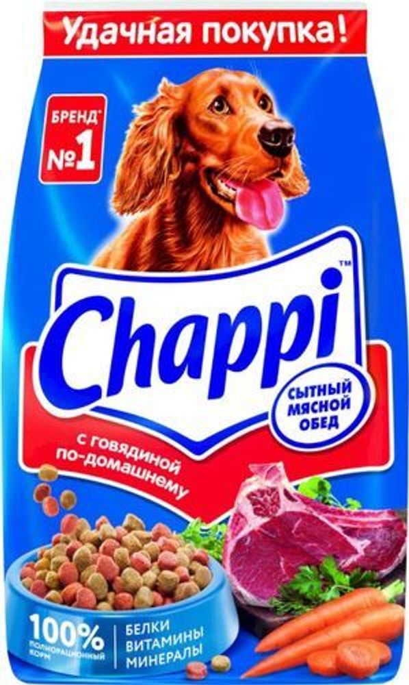Сухой корм Chappi для собак &quot;Сытный мясной обед&quot;, говядина 2,5 кг