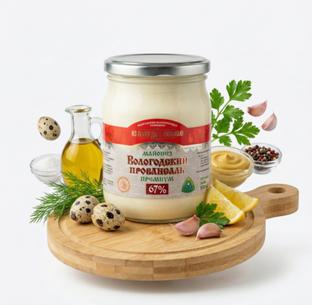 Майонез Вологодский Премиум 67%, 500 мл