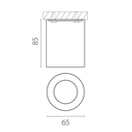213436 Рамка (светильник) PVC д/LED-модулей 941хх и LED-ламп D50мм RULLO HP16 БЕЛЫЙ