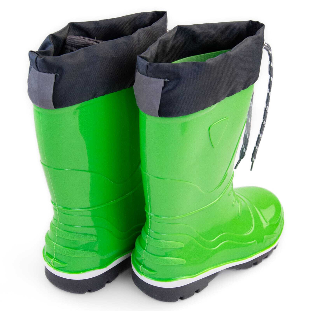 Сапоги ПВХ дошкольные Nordman Step, утепленные, с манжетой (Лайм)
