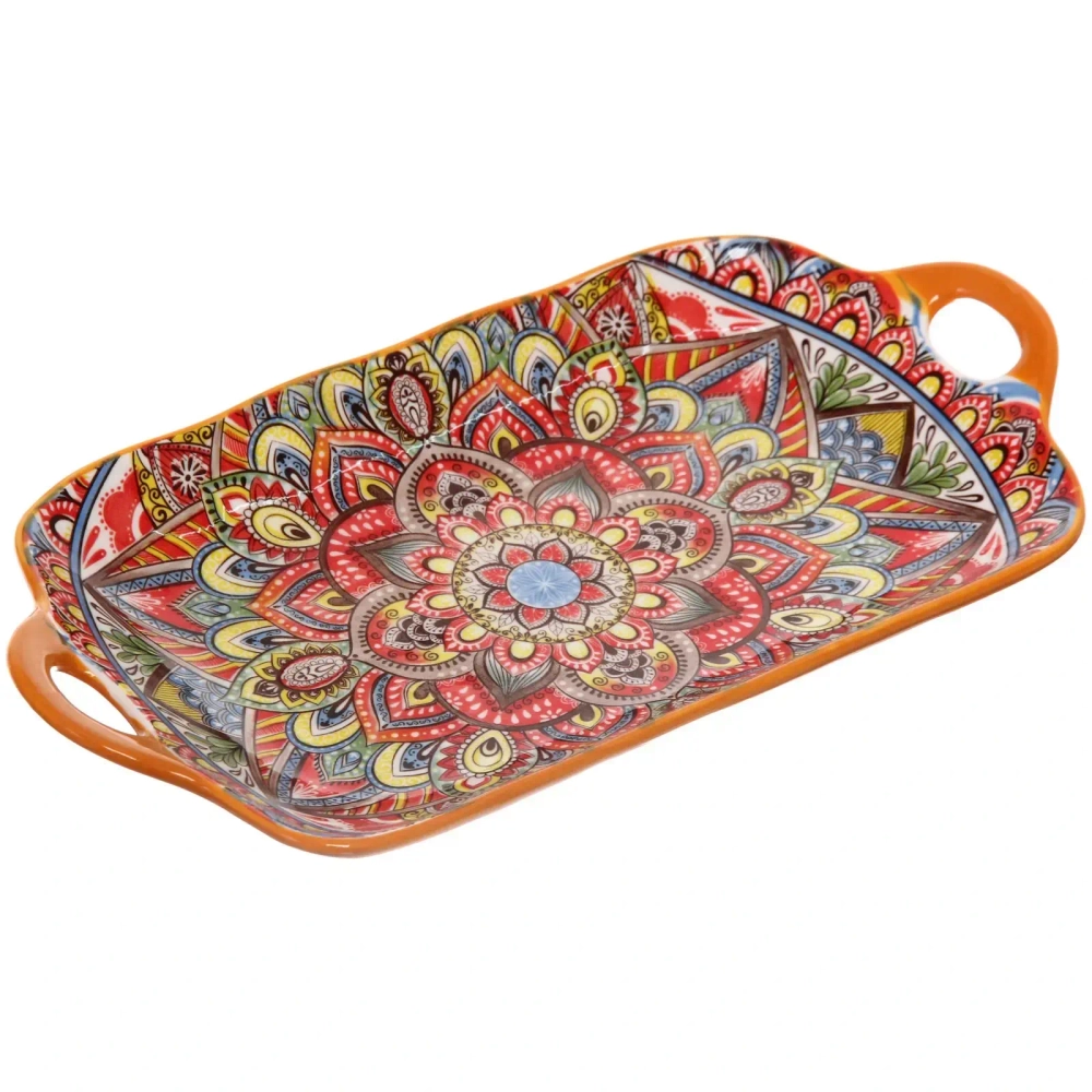 Блюдо керамическое «Марракеш» оранж 32*16,5*4см