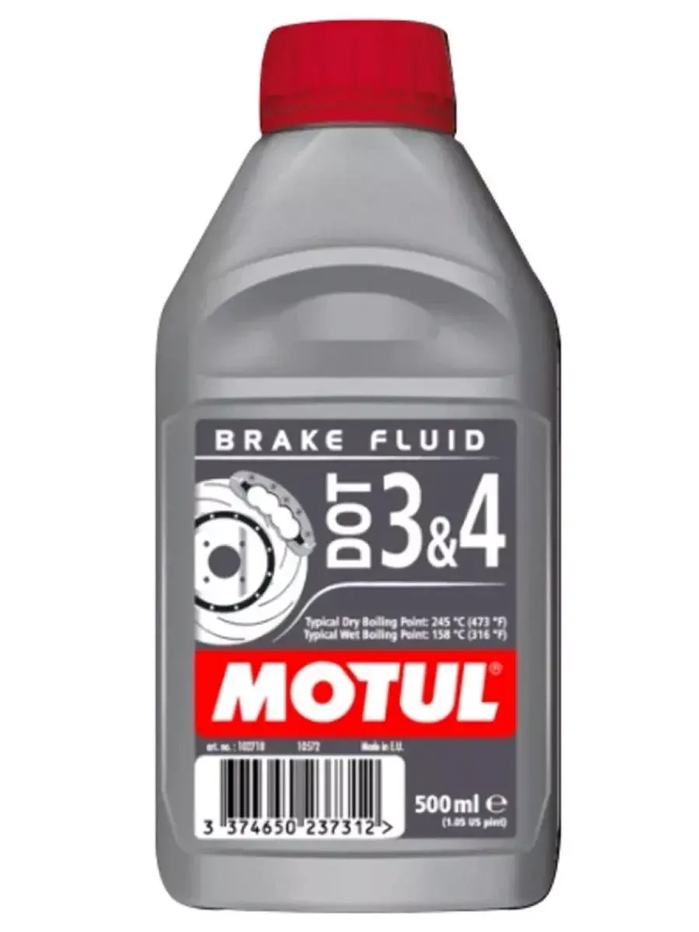 Тормозная жидкость DOT 3 & 4 BRAKE FLUID 0,5 л 102718