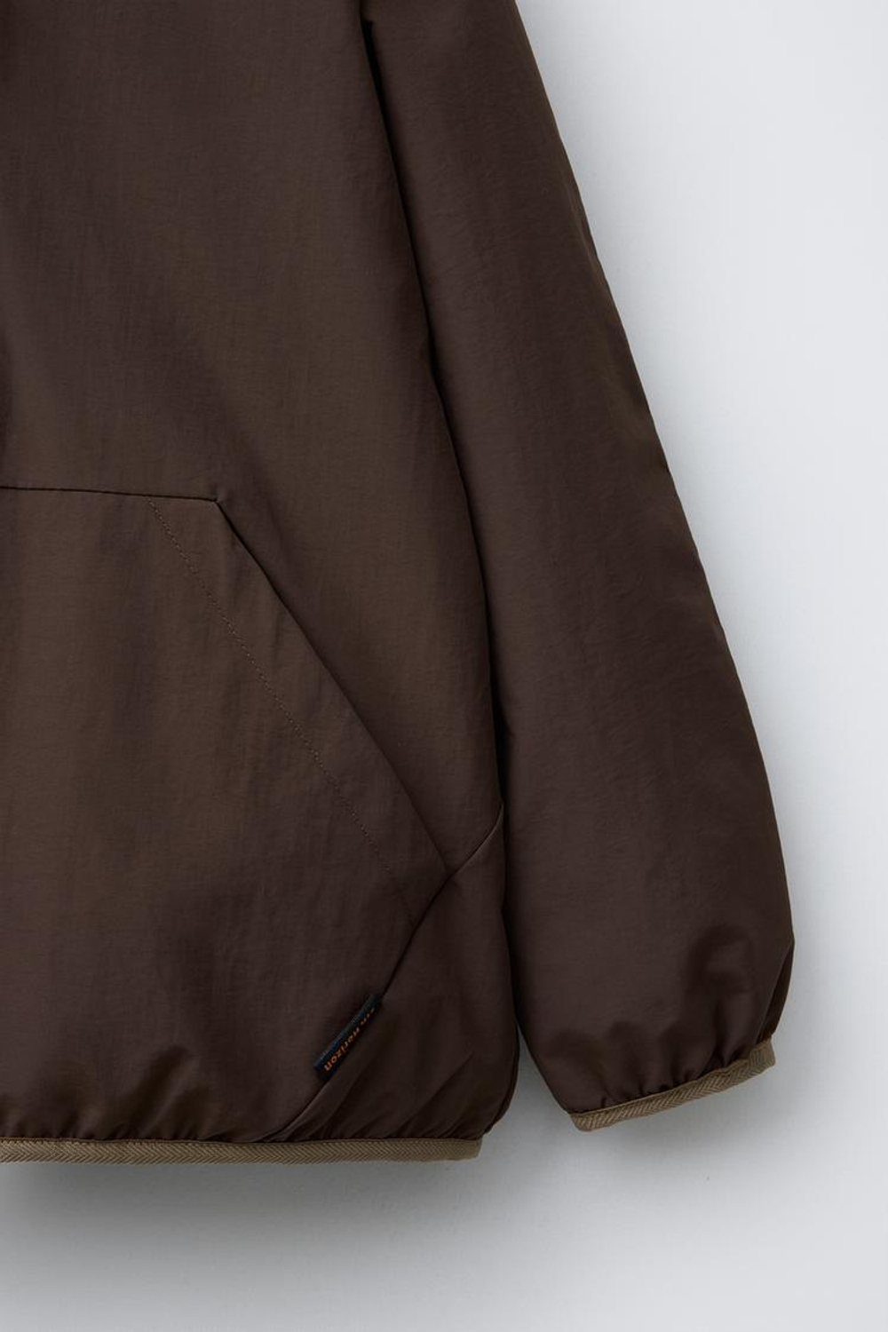 ZARA ЛЕГКАЯ КУРТКА С КАПЮШОНОМ, КОРИЧНЕВЫЙ