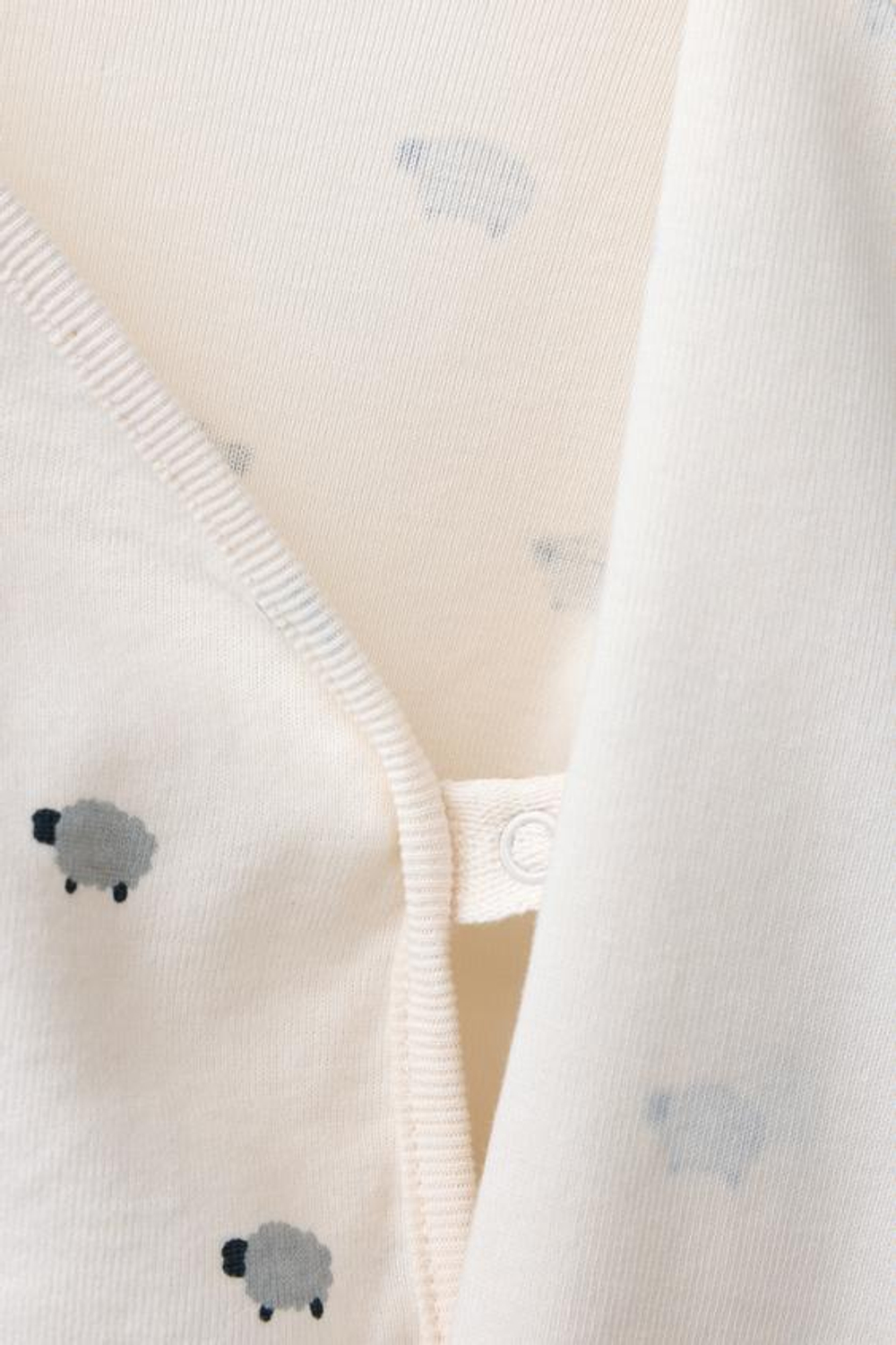 ZARA НАБОР БОДИ И ПОЛЗУНКОВ «ОВЕЧКИ», ЭКРЮ