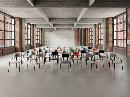 Стул LATITUDE Ror, Round, велюр, черный/зеленый