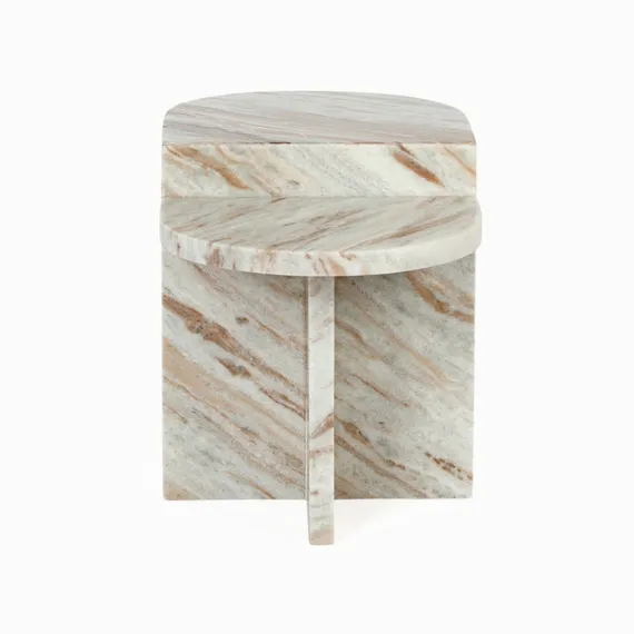 Кофейный стол Svante 50х45 см, бежевый мрамор