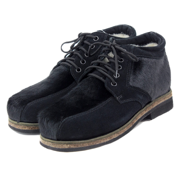 Унты-ботинки мужские из нубука и меха нерпы