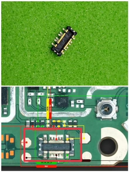 Tecno Spark 20 Pro (KJ6) - FPC коннектор (разъём) Аккумулятора