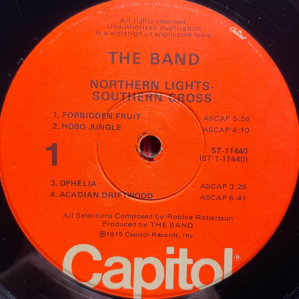 The Band ‎– Northern Lights - Southern Cross (США 1975г.)