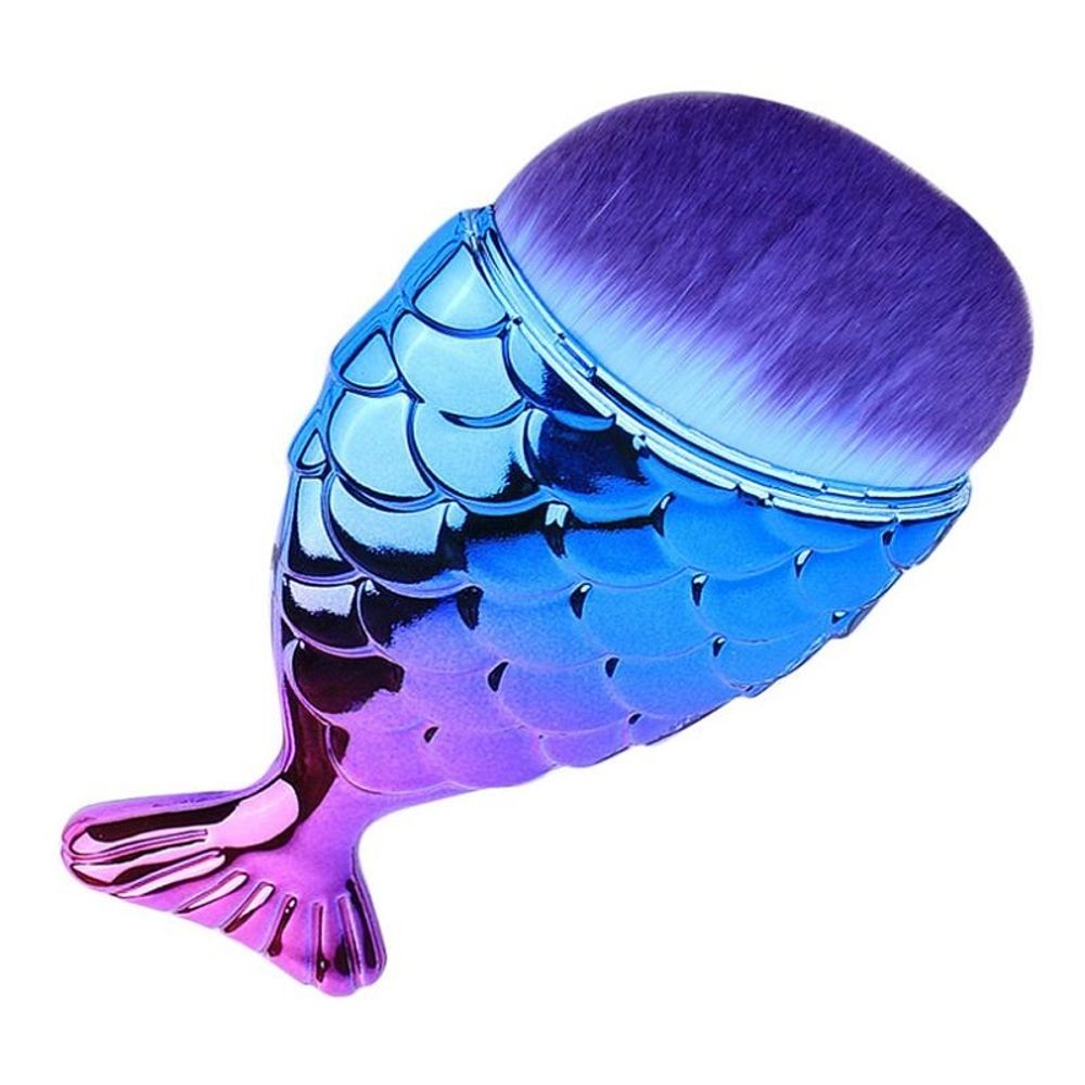 Кисть для макияжа рыбка мульти цвет 11 см.