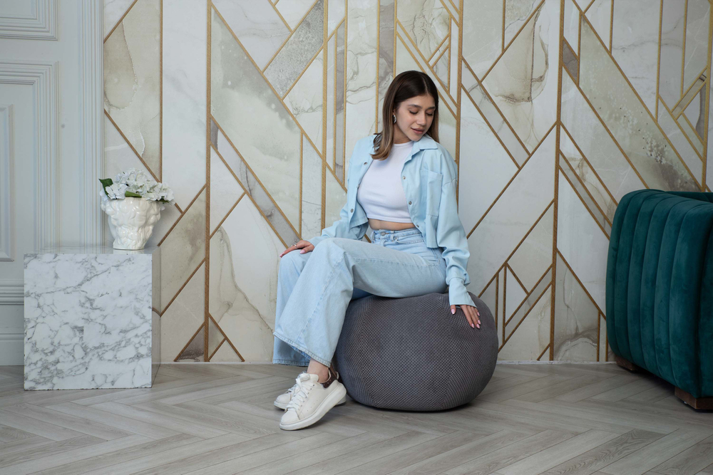 Пуф Сандерс Серый