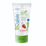 Гель-смазка на водной основе с ароматом клубники BioGlide - 80 мл.