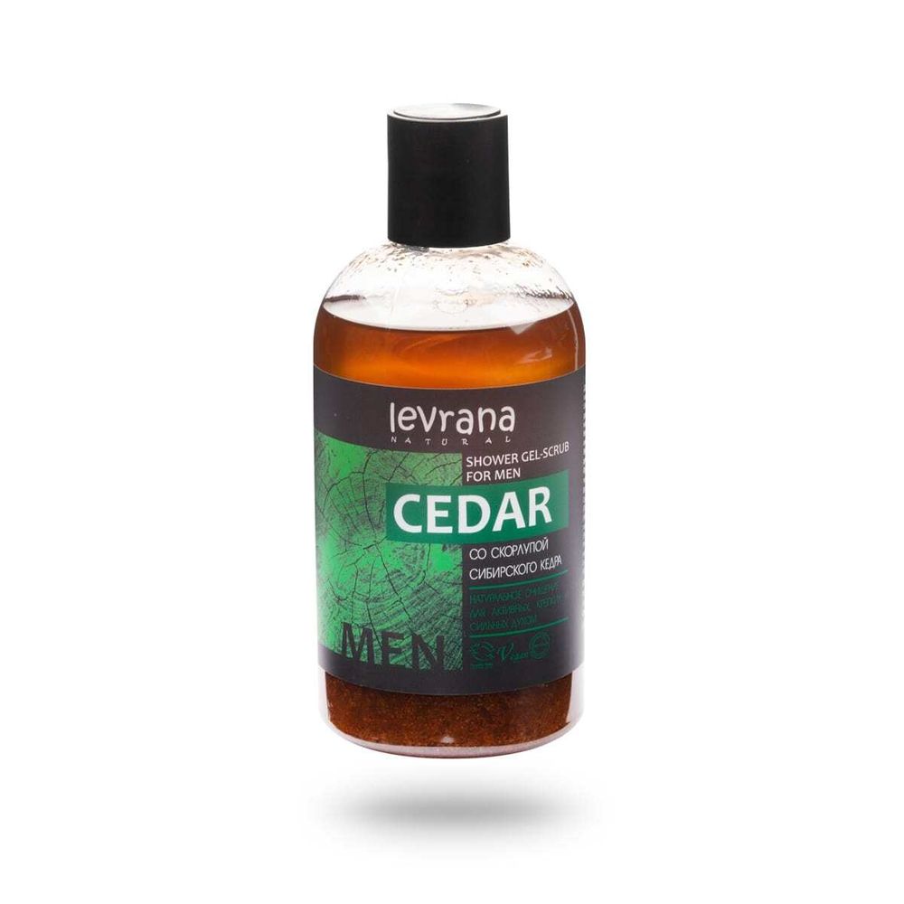 Гель-скраб для душа Кедр, мужской, 300мл (Levrana)