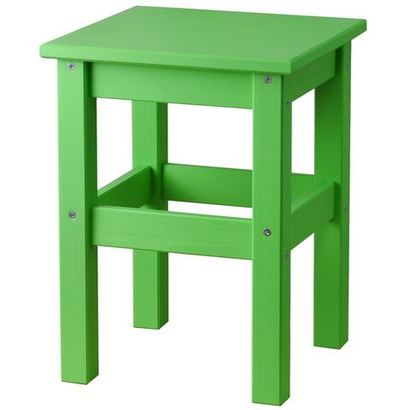 Табурет деревянный Одвар 33х33 см из массива сосны, салатовый