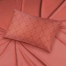 Наволочка 50x70 Mollen Узор розово-коралловая хлопковая