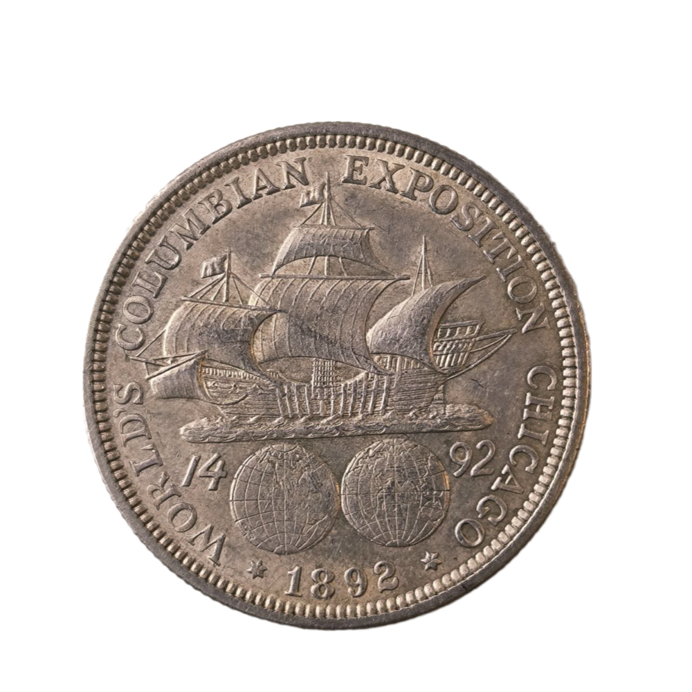 Монета 1/2 доллара (50 центов)  США 1893 года