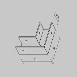 Коннектор угловой для профиля Maytoni   IP O-TR001-AC90