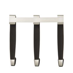 Вешалка надверная Schnook, 23 см, черная-никель, 3 крючка