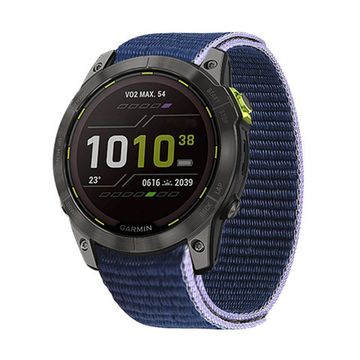 Нейлоновый ремешок NylonFit 22 мм для Garmin Fenix 7, Fenix 6, Fenix 5, Fenix 5 plus, Quatix 5, MARQ, Forerunner 935 / 945, instinct, instinct 2, Epix Gen 2 (Синий)