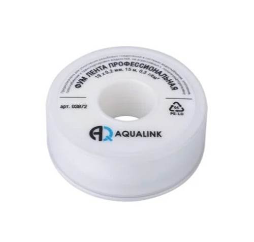 Лента ФУМ AQUALINK 19 мм*15 м*02мм