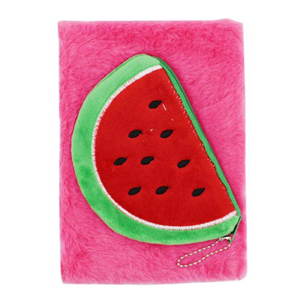 Блокнот детский Basir, формат А5, серия "Арбуз", переплет с мехом, 19.5*13.5 см, 64 листа, ассорти