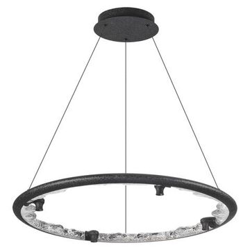 7001/55L HIGHTECH ODL25 253 Подвесной светильник черный ice crack/акрил разд. Вкл. с ПДУ IP20 LED 55W 1873Лм 3000/4000/5700K CRI &gt; 90 CAYON
