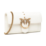 Сумка Pinko Simply 22 Spring and Summer Cowhide Classic Bird Swallow Bag Chain Wallet Messenger Shoulder Bag White, 1P22JM-Y7SP-Z14Q