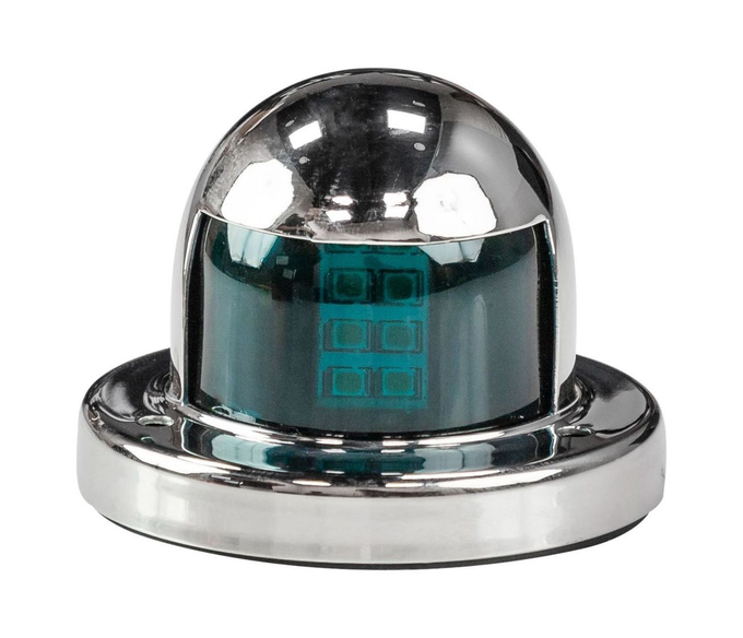 Огонь ходовой, нержавеющий корпус, светодиодный, зеленый