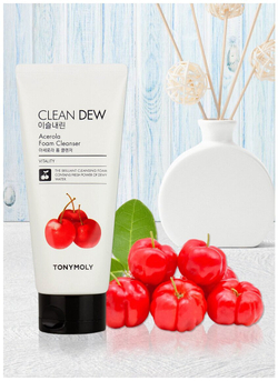 TONY MOLY пенка для умывания Clean Dew с экстрактом ацеролы, 180 мл