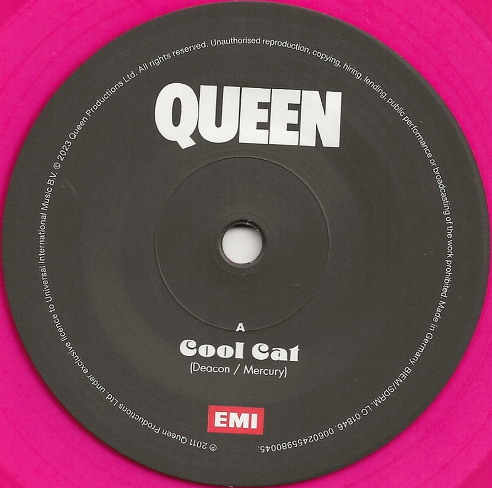 Queen / Cool Cat (Coloured Vinyl)(7" Vinyl Single)