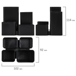 Подставка-органайзер BRAUBERG COMPACT 4 отделения 92х114х102 мм черная 2381 (8 штук в упаковке)