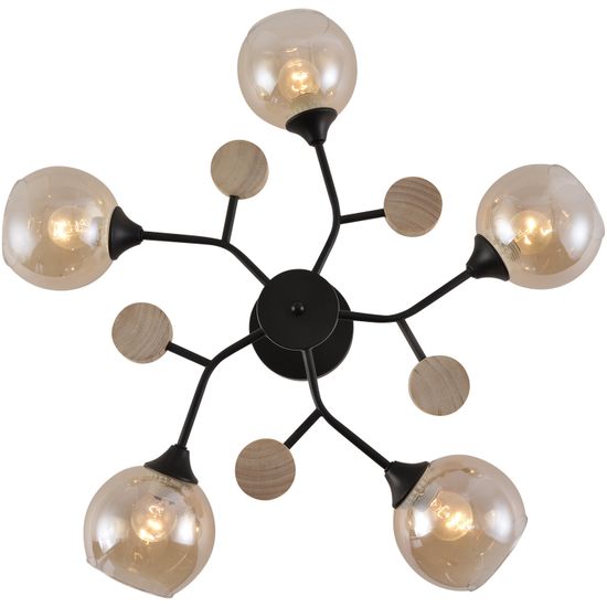 01501-0.3-05 BK+WOOD светильник потолочный