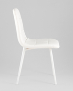 Стул Одди NEW экокожа белый белые ножки