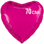 Шар Сердце Малиновое фольга