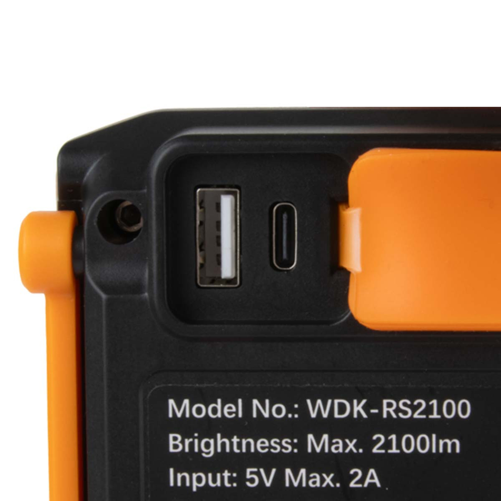 WDK-RS2100 Фонарь-прожектор трансформер переносной светодиодный, 2100 Лм, 4400 мАч