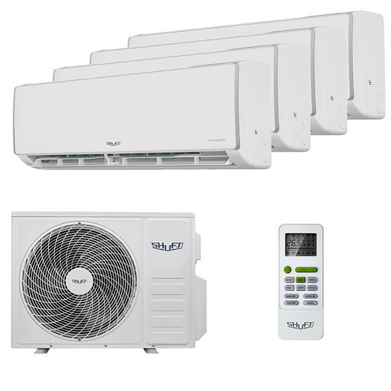 Мультисплит система на 4 комнаты Shuft SFMS/I-09 HB FMI/N8/In/white x 4 / SFMO/I-32 FMI-4/N8/Out