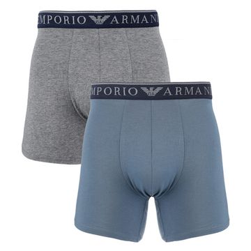 Набор мужских трусов боксеров 2в1 (серый, серо-голубой) Emporio Armani 111912_4F720 15349