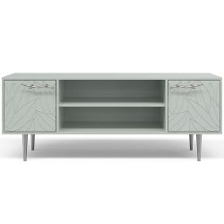 Тумба под ТВ Арт Колор leaves 155см Стайл Сильвер Серый дым