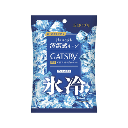 Салфетки - дезодорант для лица и тела охлаждающие Gatsby Body Wipes