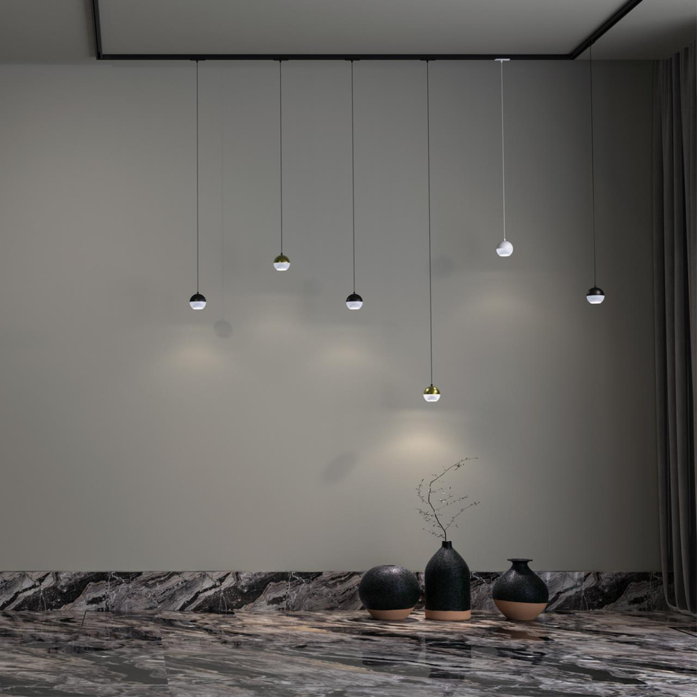 370821 PORT NT22 126 белый Светильник трековый однофазный трехжильный, провод 1м IP20 GU10 9W 220V GARN