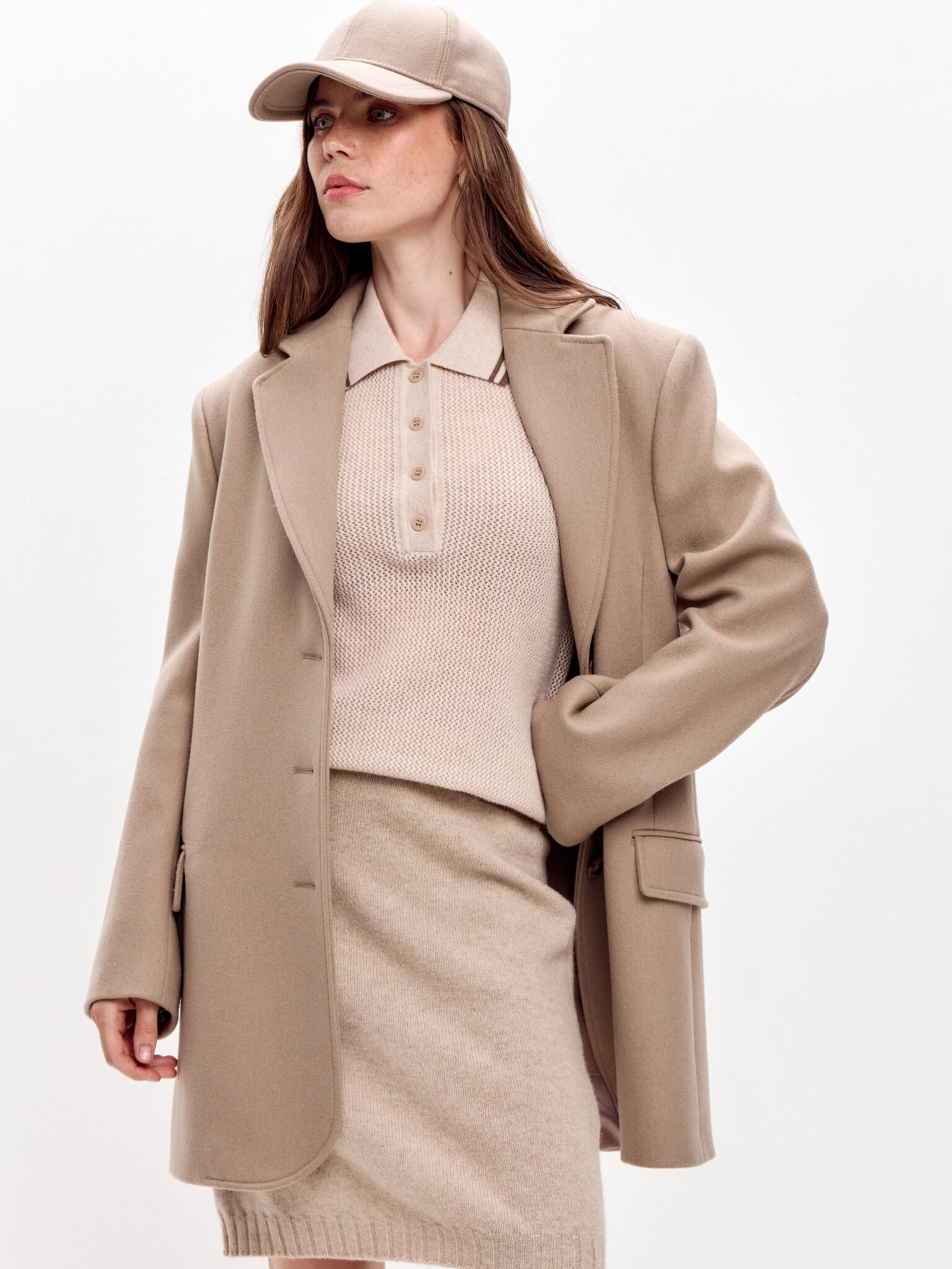 Жакет-пальто из шерсти